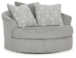 Casselbury - Oversized Swivel Accent Chair - Cement