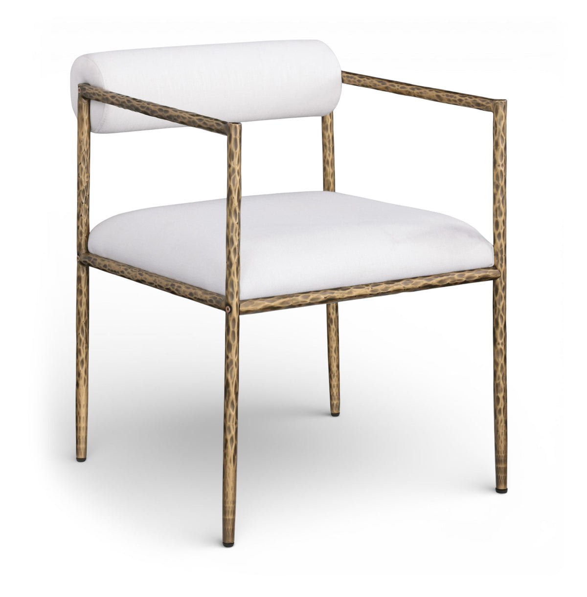 Axis - Linen Textured Cream Fabric Upholstered Dining Chair (Set of 2)