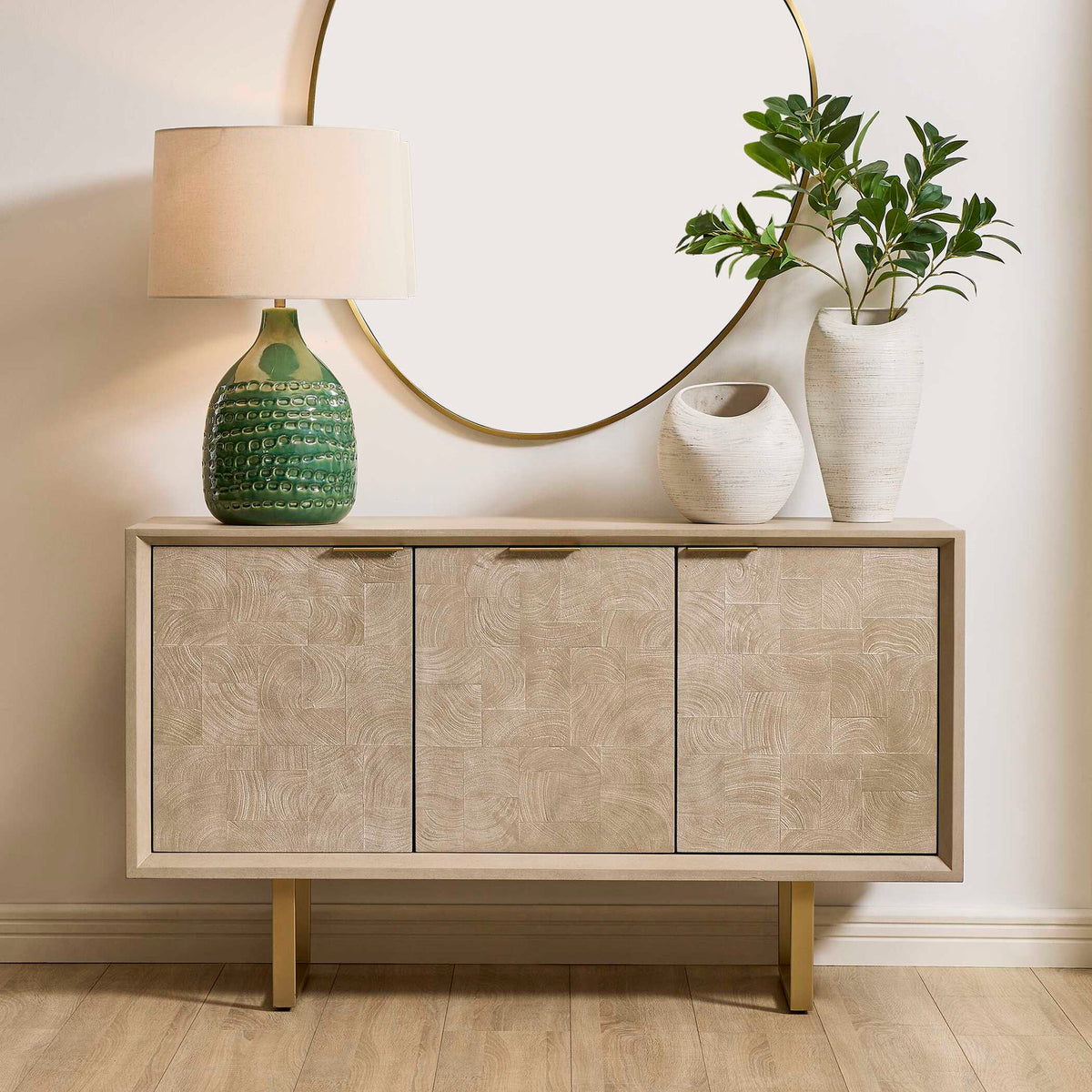 Maeva - 3 Door Cabinet - Light Wood