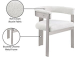 Romeo - Boucle Dining Chair With Silver Base (Set of 2)