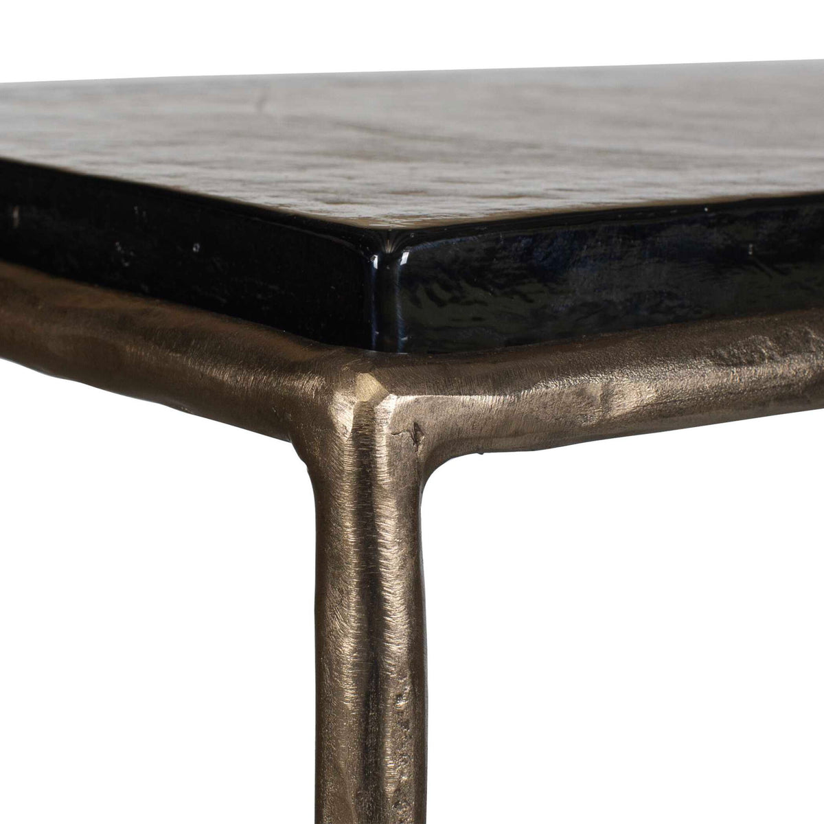 Ovard - Minimalist Metal Console Table - Brass