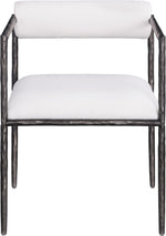 Axis - Linen Textured Cream Fabric Upholstered Dining Chair (Set of 2)