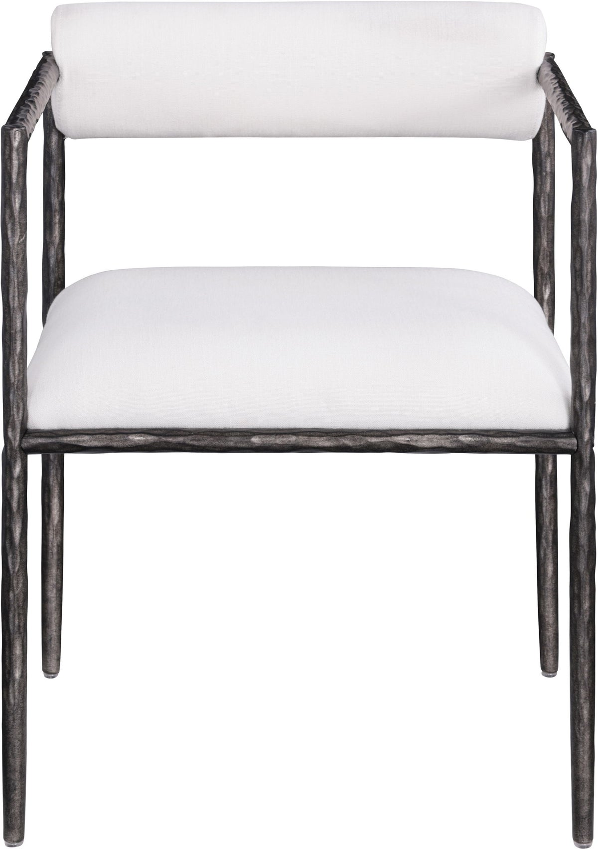 Axis - Linen Textured Cream Fabric Upholstered Dining Chair (Set of 2)