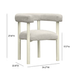 Jackie - Outdoor Textured Dining Chair - Cream