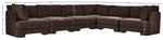Hammond - Velvet Performance Fabric Upholstered 6 Piece Corner Sectional