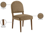 Varinelle - Velvet Dining Chair (Set of 2) - Walnut Frame