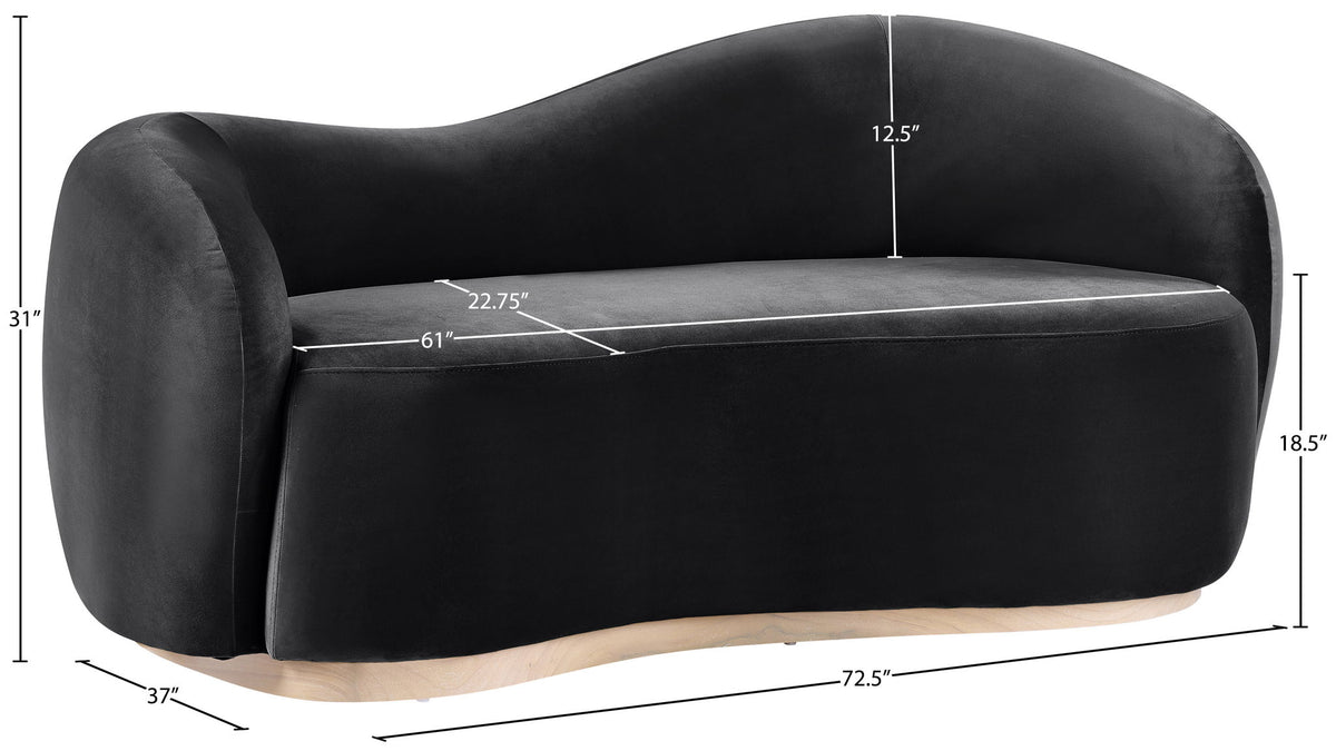 Gustavo - Velvet Upholstered Loveseat