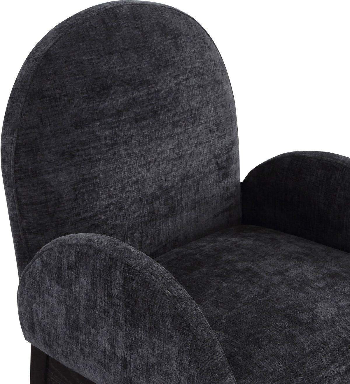Waldorf - Chenille Dining Arm Chair With Black Legs