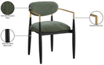 Riccio - Fabric Dining Arm Chair (Set of 2) - Black And Gold Frame