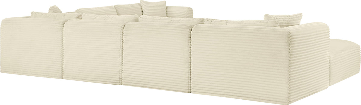 Shaggy - 7 Piece Modular U-Shaped Sectional With Ottoman