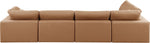 Comfy - 5 Piece Faux Leather Modular Sectional