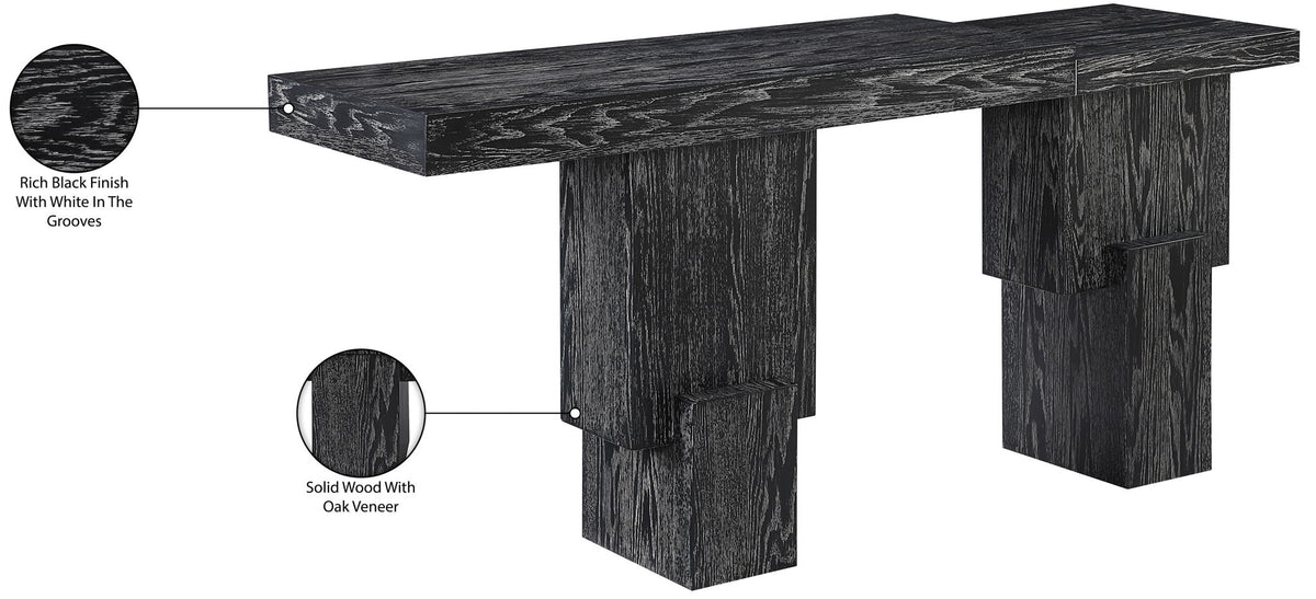 Anzio - Oak Veneer And Solid Wood Console Table