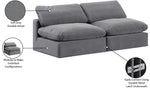 Comfy - Velvet Modular Armless Sofa 2 Seats
