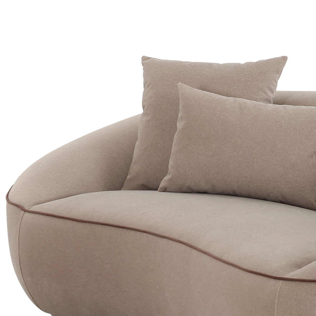 Jenny - Faux Mohair Loveseat - Taupe