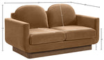 Diviento - Velvet Performance Fabric Upholstered Loveseat