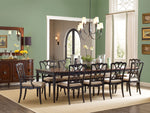 Charleston - Rectangle Leg Dining Table With 2-22" leaves - Dark Brown