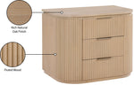Astrid - Solid Wood And Oak Veneer Nightstand