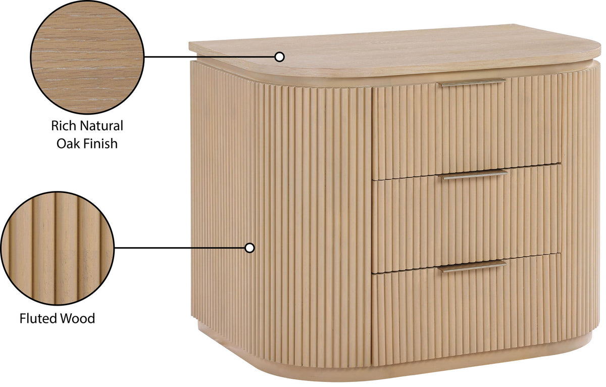 Astrid - Solid Wood And Oak Veneer Nightstand