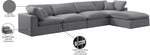 Comfy - 5 Piece Velvet Modular Sectional With Chaise