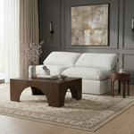 Indulge - Linen 2 Piece Modular Armless Sofa - White