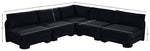 Hammond - Velvet Performance Fabric Upholstered 5 Piece Armless Sectional