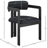 Aurum - Vegan Leather Upholstered Dining Chair With Graphite Black Base (Set of 2)