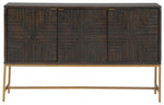 Elinmore - Accent Cabinet - Brown / Gold Finish