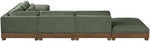 Turin - Chenille Fabric Upholstered Modular Sectional - Green