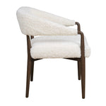 Austell - Shearling Dining Chair - Brown / White