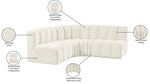 Arc - Velvet 4 Piece Corner Modular Sofa