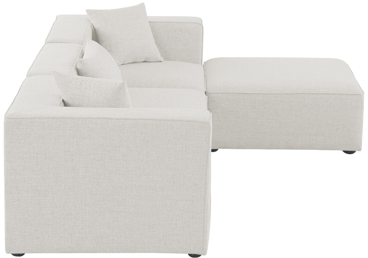 Cube - Linen 4 Piece Modular Sectional With Chaise
