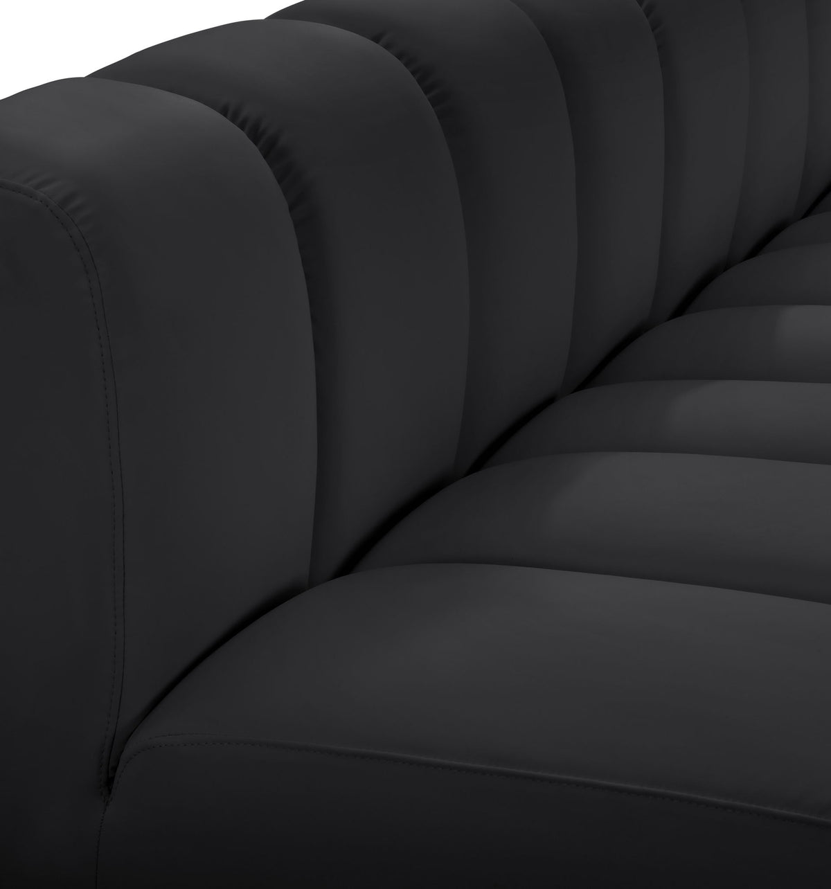 Arc - Faux Leather 6 Piece Curved Modular Sofa