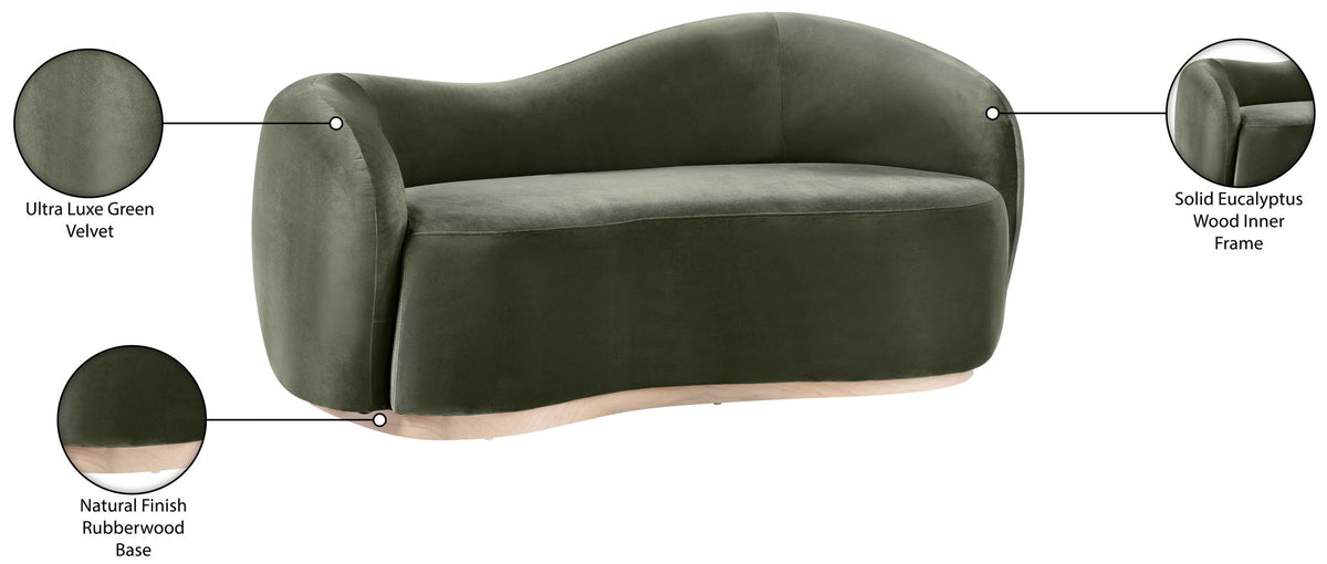 Gustavo - Velvet Upholstered Loveseat