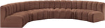 Arc - Faux Leather 7 Piece U-Shaped Modular Sofa