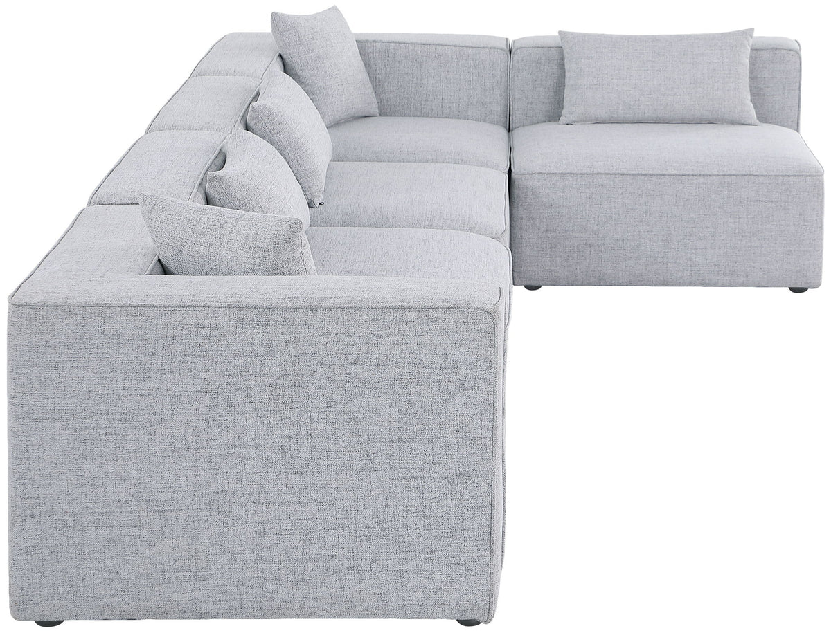 Cube - Linen 5 Piece Modular Sectional