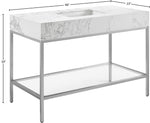 Marmo - Engineered Marble Bathroom Vanity With Chrome Base