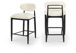 Riccio - Faux Leather Stool - Black Frame