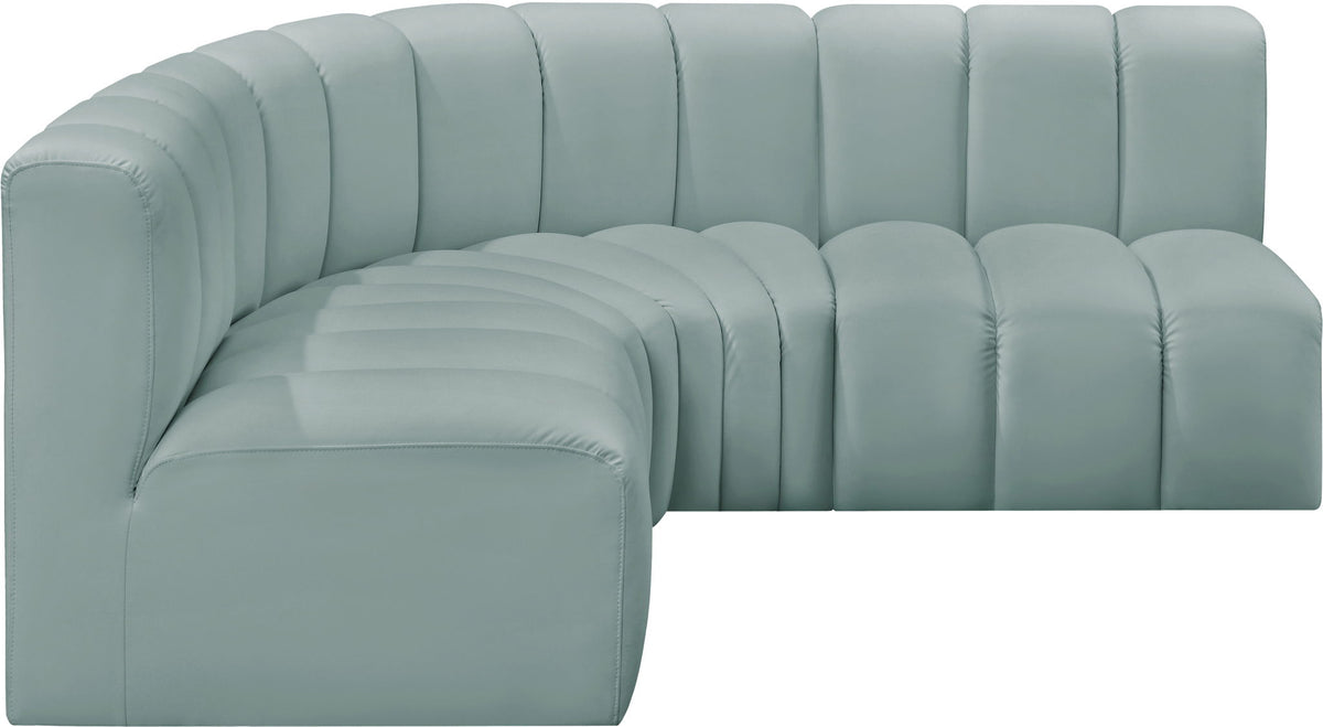 Arc - Faux Leather 4 Piece Corner Modular Sofa