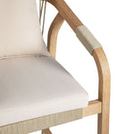 Delfina - Outdoor Barstool (Set of 2) With Cushion - Natural Eucalyptus / Cream Cushion