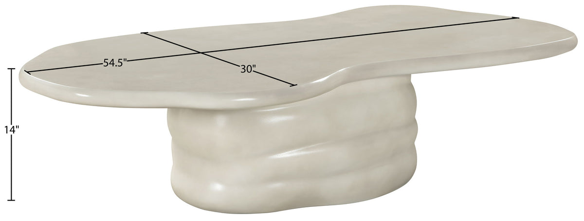 Branna - Concrete Coffee Table - Taupe