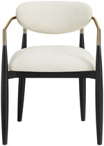 Riccio - Fabric Dining Arm Chair (Set of 2) - Black And Gold Frame