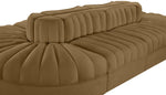 Rummi - Oval Velvet Performance Fabric Upholstered 8 Piece Modular Sectional