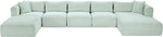 Shaggy - 6 Piece Modular Sectional With Chaise And Ottoman