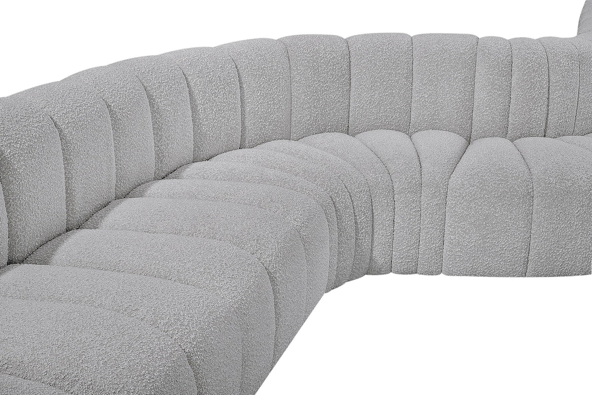 Arc - Boucle Fabric 7 Piece Modular Sofa