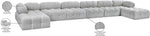 Ames - 8 Piece Fabric Modular Sectional