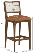 Atrium - Upholstered Bar Stool (Set of 2) - Brushed Brown Frame