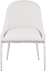 Ferro - Upholstered Dining Side Chair With Brushed Silver Legs