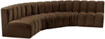 Arc - Velvet 5 Piece U-Shaped Modular Sofa