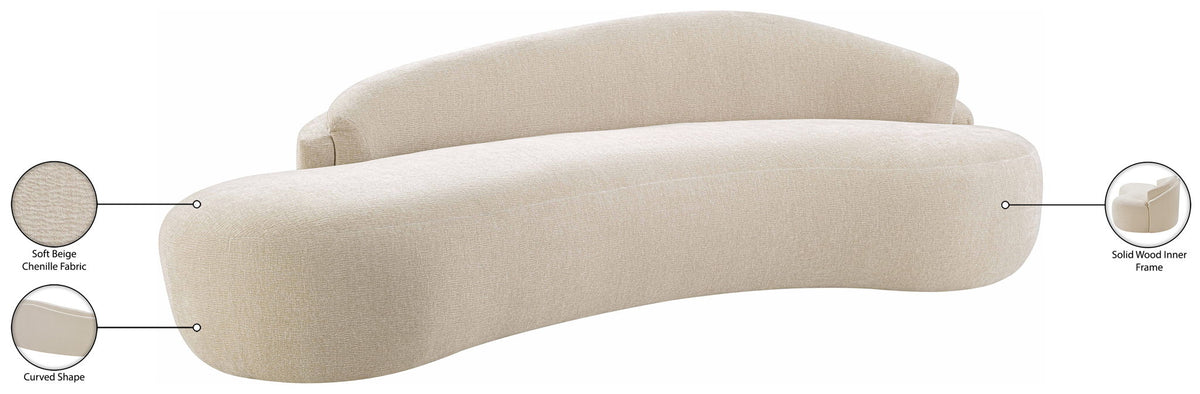 Caspian - Chenille Fabric Upholstered Sofa
