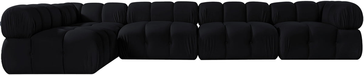 Orin - Velvet 5 Piece Modular Sectional